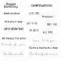 CELEBRATE AND CONGRATULATE RUBBER STAMP SET (17 RUBBER STAMPS)